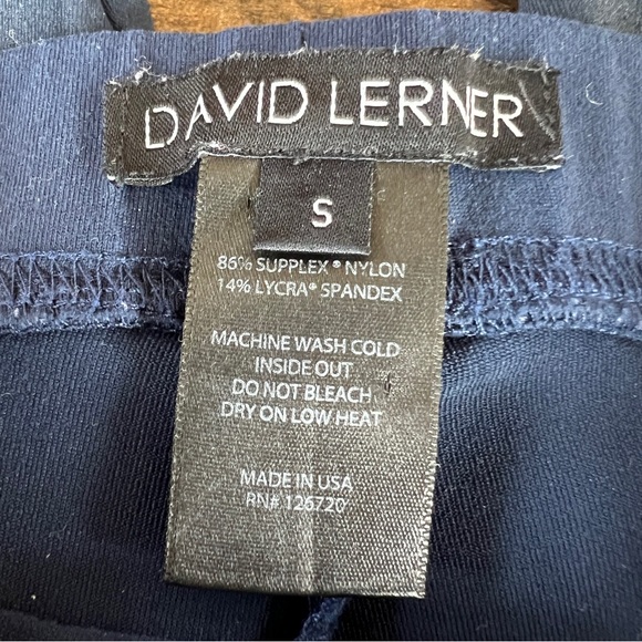 David Lerner Womens Moto Blue Leggings - Picture 3 of 5